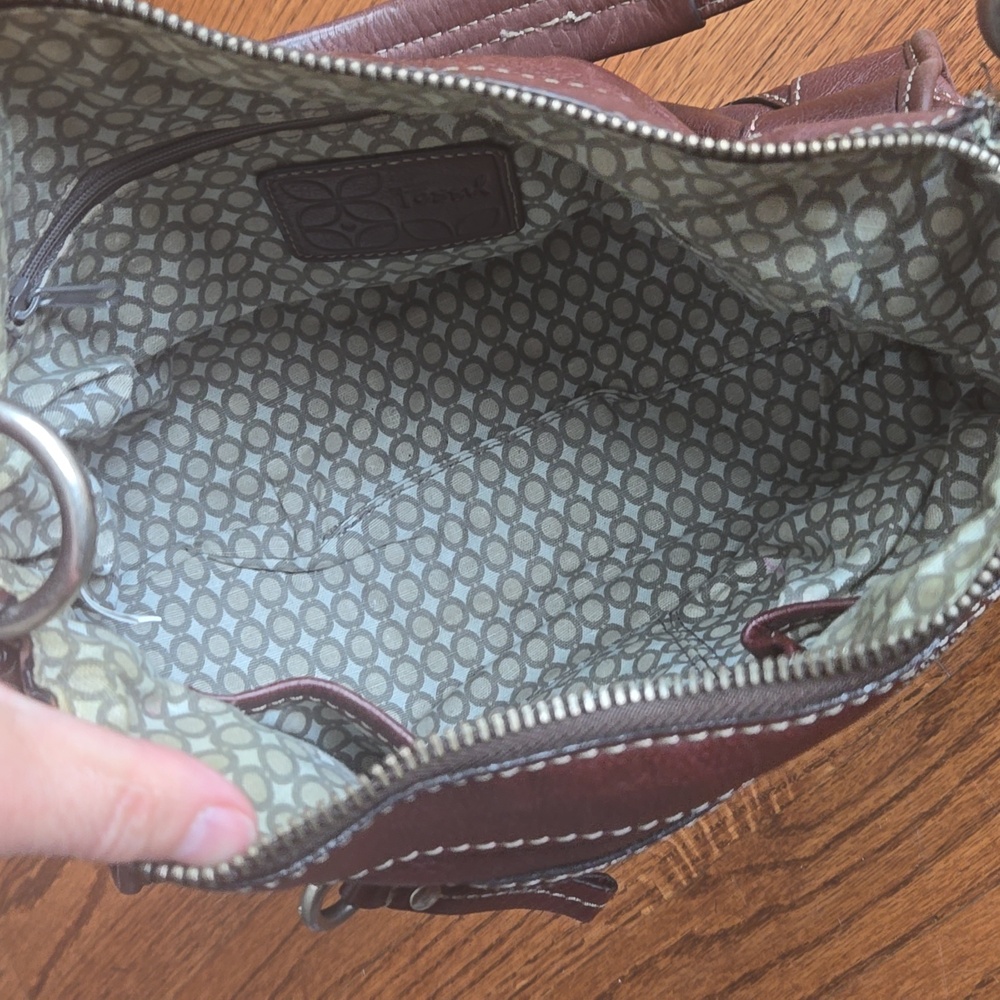 Fossil Brown Leather Shoulder Bag - Picture 4 of 14